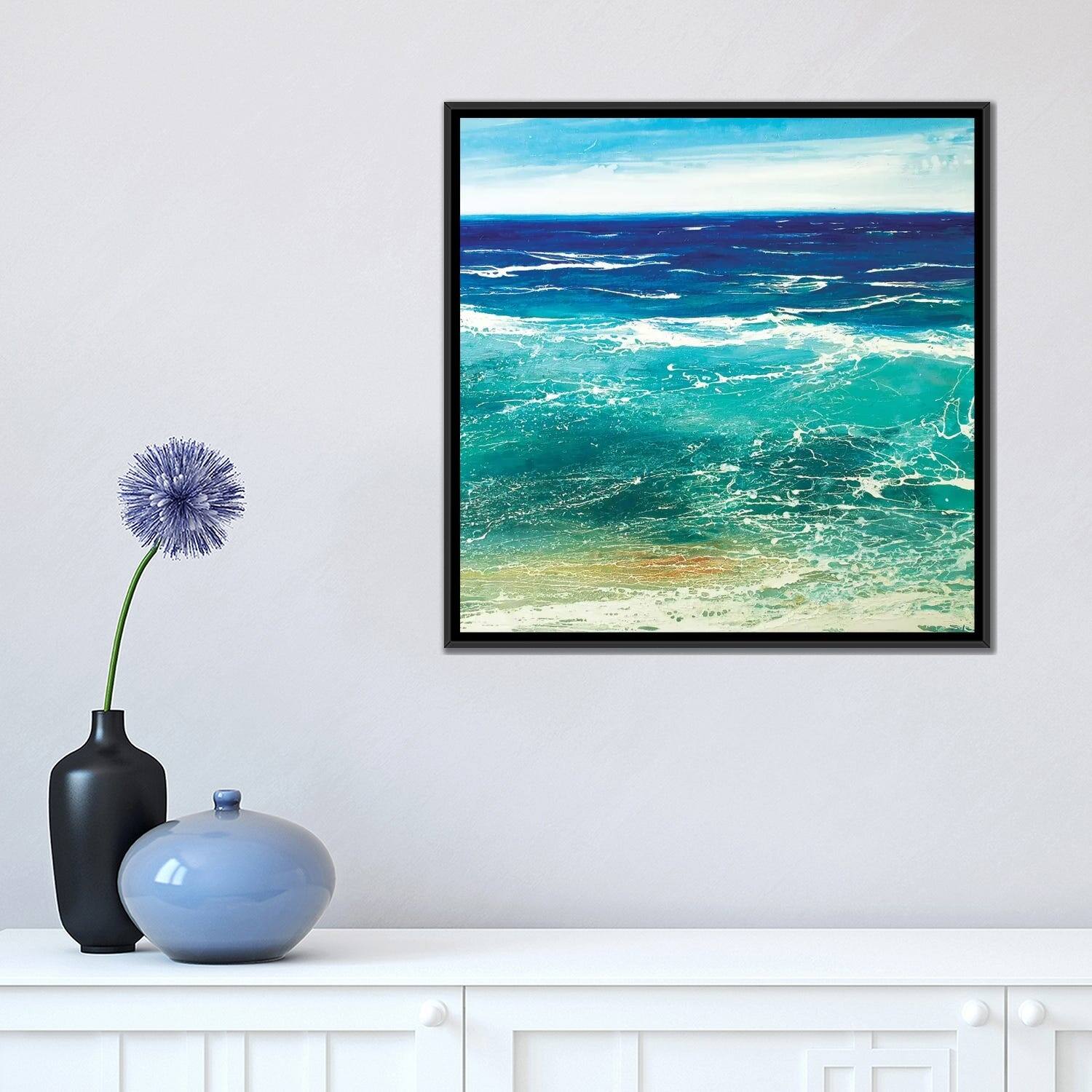 iCanvas "Transparent Azur" by Michael Sole Framed Bed Bath & Beyond